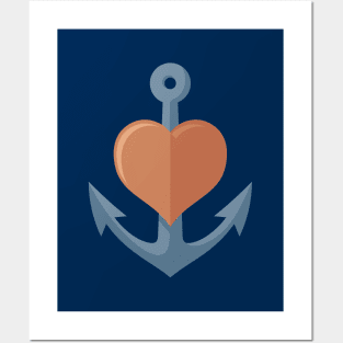 Anchor with Heart Posters and Art